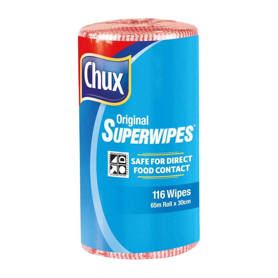 Chux Superwipes perforated roll red 65m x 300mm (Pack of 116) • PAS-DD473