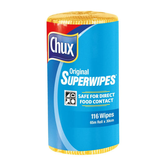 Chux Superwipes perforated roll yellow 65m x 300mm • PAS-DD474