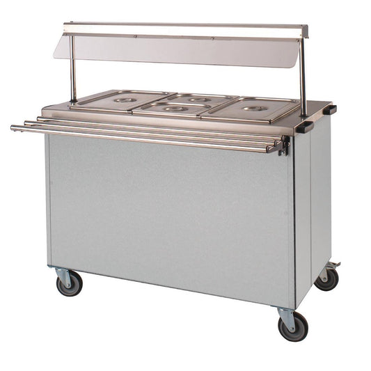 Versigen Mobile Dry-Heat Bain Marie w/Hot Cupboard, Gantry - Fits 3x1/1GN (3x1/1GN | Mobile Dry Heat | Bain Marie with Hot Cupboard & Heated Gantry) • PAS-DD489