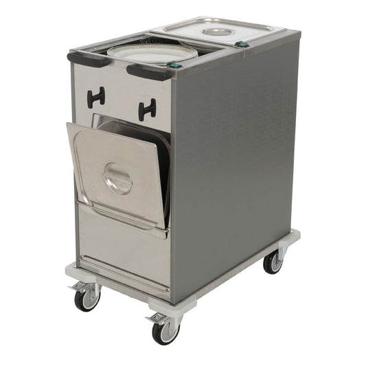 Versigen Mobile heated crockery dispenser - twin tube (Power: 1.2kW | Capacity: 150x305mm plates) • PAS-DD514