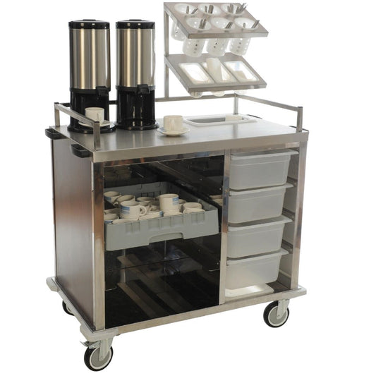 Versigen beverage trolley (Poly containers for ingredients etc | Runners for 500x500 baskets) • PAS-DD515
