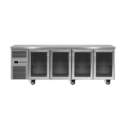 SKOPE ReFlex 4 Glass Door Underbench GN 1/1 Fridge - RF7.UBR.4.GD - 526Ltr • PAS-DD539