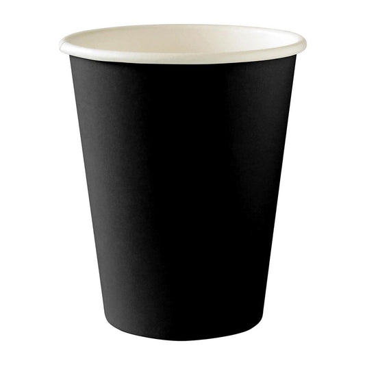 BioPak BioCup Single Wall Black - 280ml  80mm(Pack 1000) • PAS-DD559