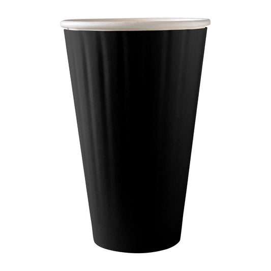 BioPak BioCup Double Wall Black - 460ml 90mm (Pack 1000) • PAS-DD566