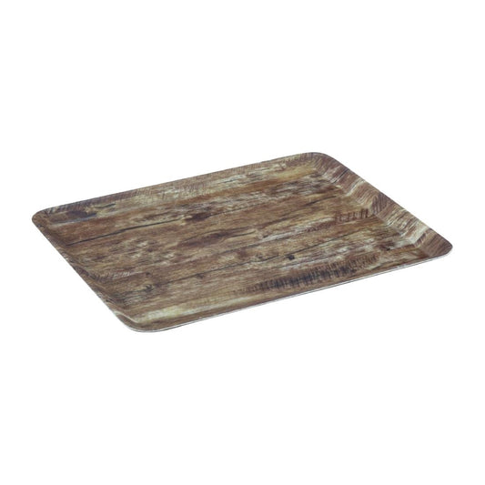 Cambro Low Profile Wood Grain Tray with Matte Finish 280mmx350mm Dark Oak • PAS-DD602