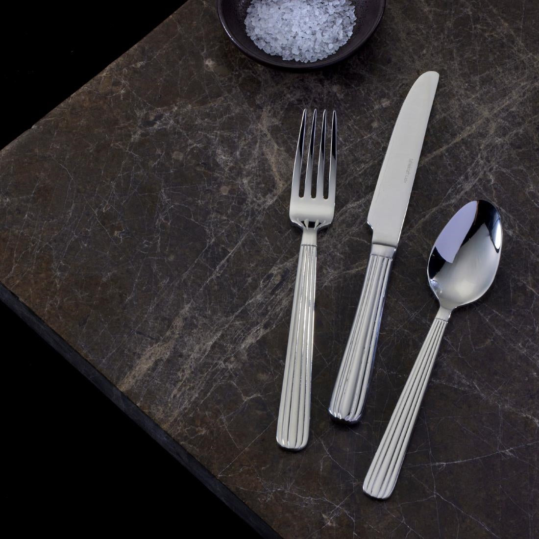 Tablekraft Lido Table Knife 18/10 Stainless Steel 240mm (12 Pack) (18/10 Stainless Steel | Pack 12 | 240mm) • PAS-DD735