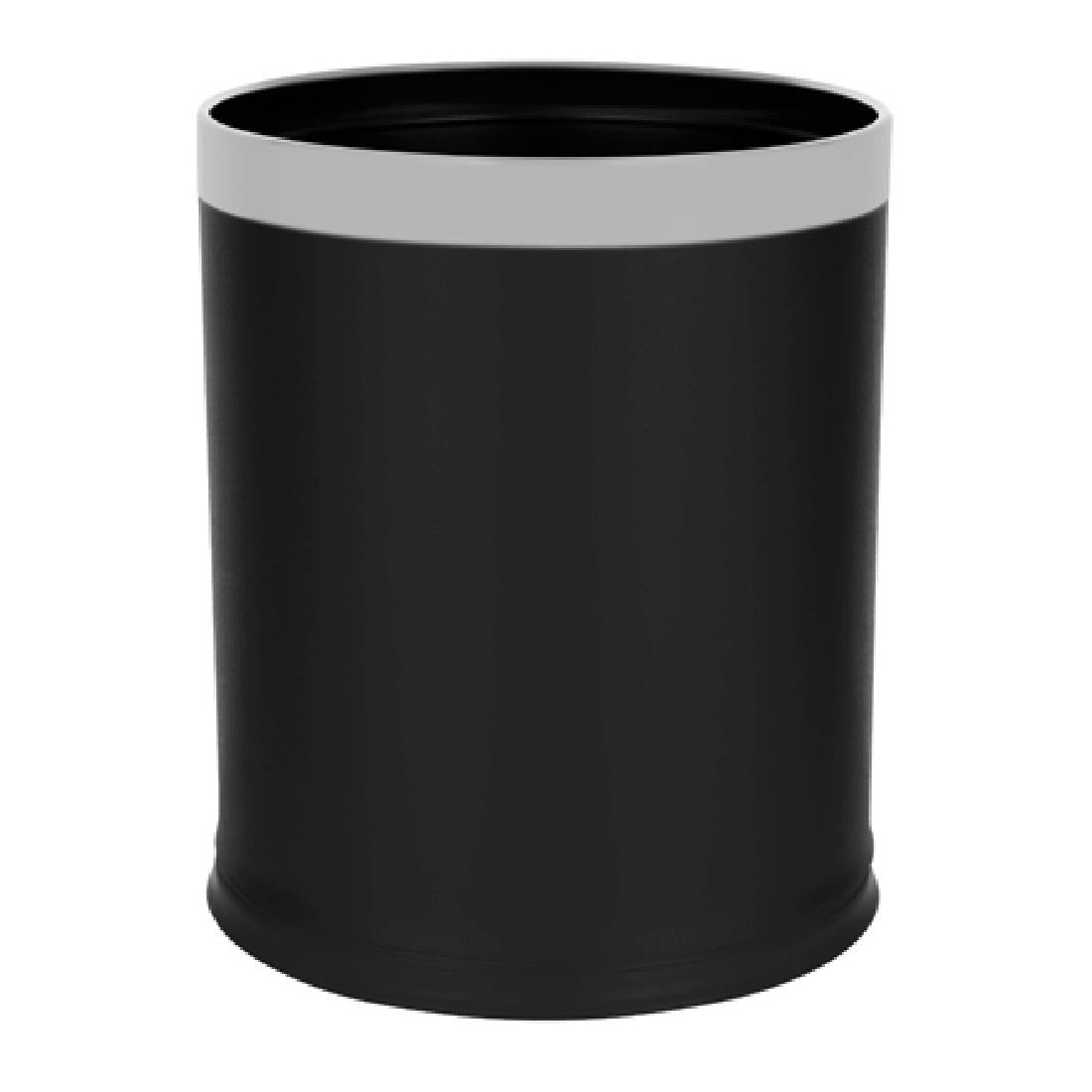 Noble & Price Round Black Bin 9.8Ltr (Capacity: 9.8Ltr | Stainless steel frame | 235x275mm) • PAS-DD766