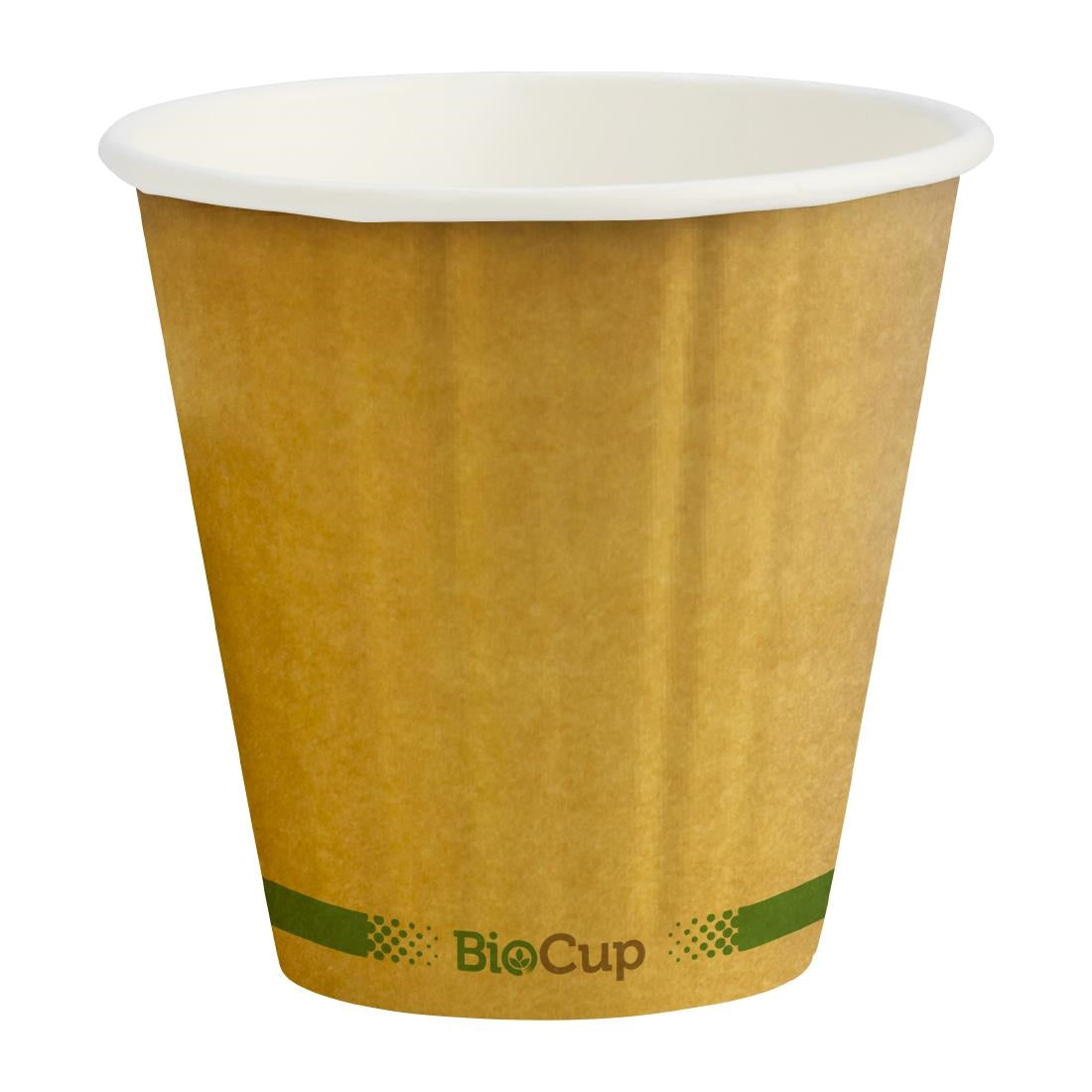 Biopak BioCup Double Wall Kraft Green Line - 295ml / 90mm (1000 Pack) • PAS-DD806