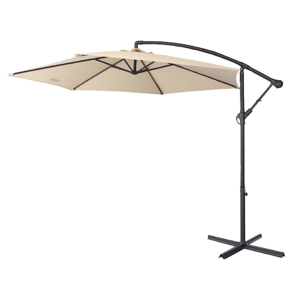 Milano Outdoor 3 Meter Hanging and Folding Umbrella - Beige • PAS-DD839