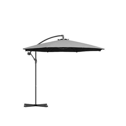 Milano Outdoor 3 Meter Hanging and Folding Umbrella - Grey • PAS-DD840