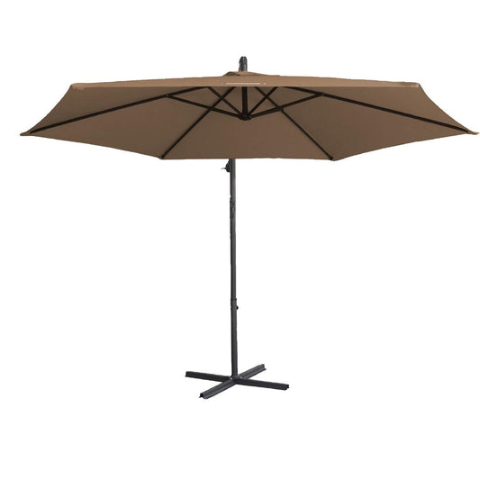 Milano Outdoor 3 Meter Hanging and Folding Umbrella - Latte • PAS-DD841