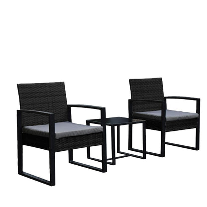 Arcadia Furniture 3 Piece Patio Set - Oatmeal and Grey • PAS-DD842