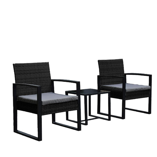 Arcadia Furniture 3 Piece Patio Set - Oatmeal and Grey • PAS-DD842