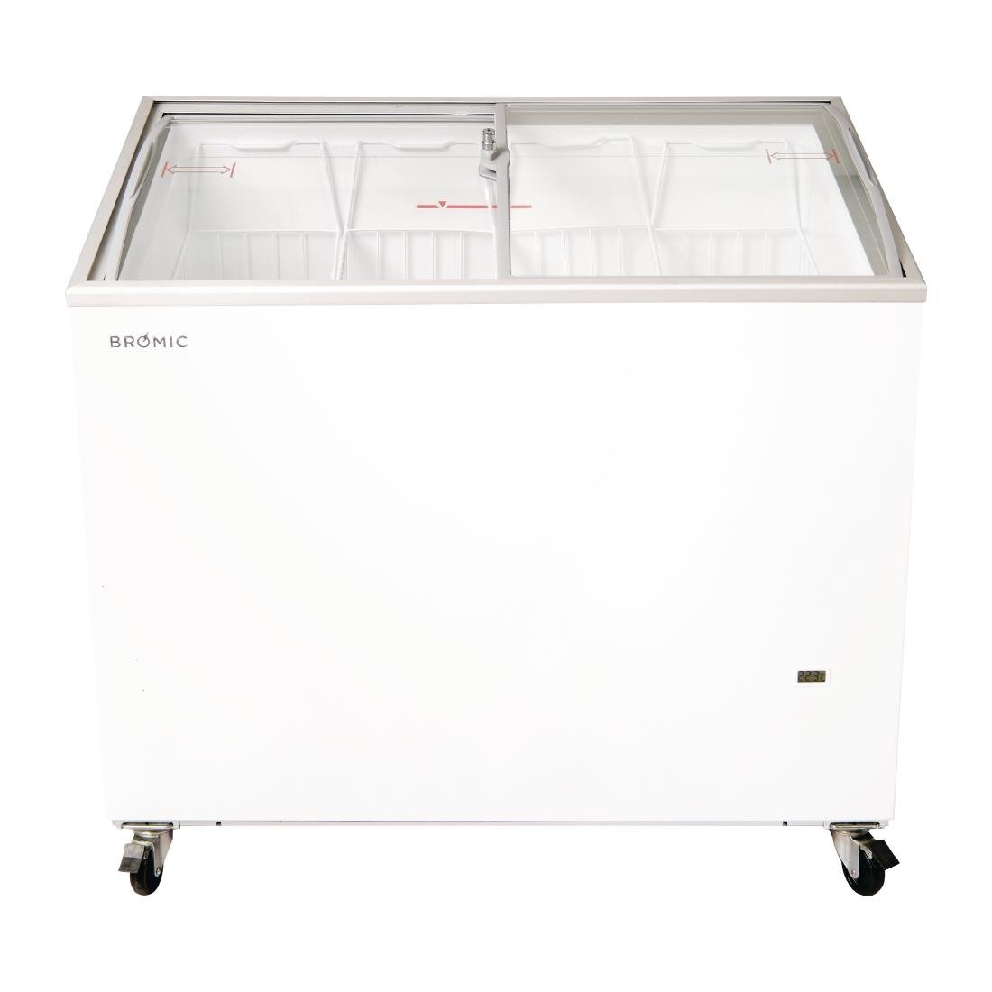 Bromic CF0300ATCG-NR Display Chest Freezer - Curved Glass Top - 264Ltr • PAS-DD918