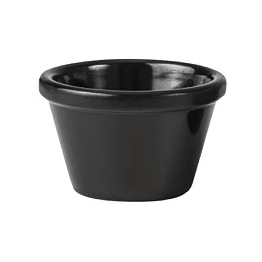 Coucou Melamine Ramekin Smooth Black - 45ml (24 Pack) • PAS-HU753