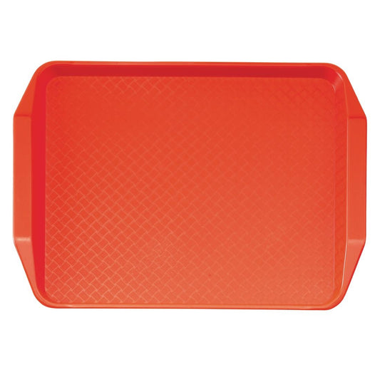 Cambro Fast Food Rectangular Handled Tray - Red - 300x410mm • PAS-DE315