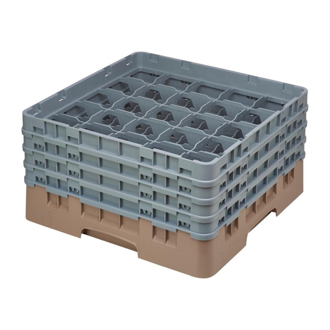 Cambro Camrack Beige 25 Compartments Max Glass Height 215mm • PAS-DE790