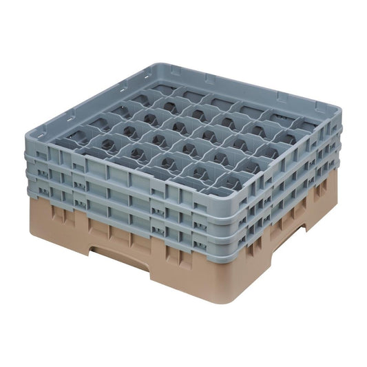 Cambro Camrack Beige 36 Compartments Max Glass Height 174mm • PAS-DE795