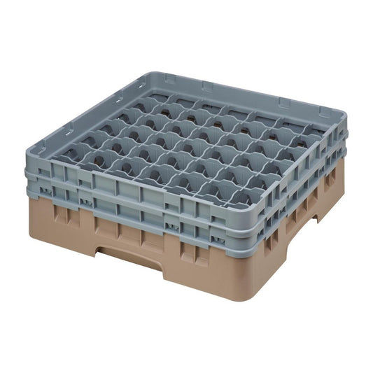 Cambro Camrack Beige 49 Compartments Max Glass Height 133mm • PAS-DE797