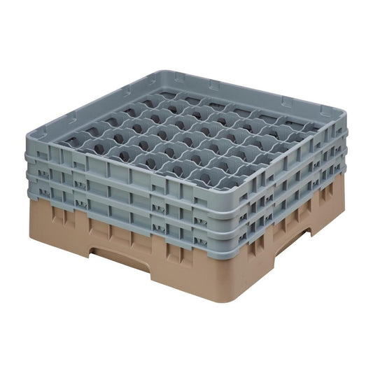 Cambro Camrack Beige 49 Compartments Max Glass Height 174mm • PAS-DE798