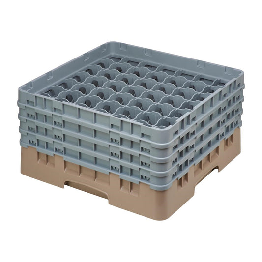 Cambro Camrack Beige 49 Compartments Max Glass Height 215mm • PAS-DE799