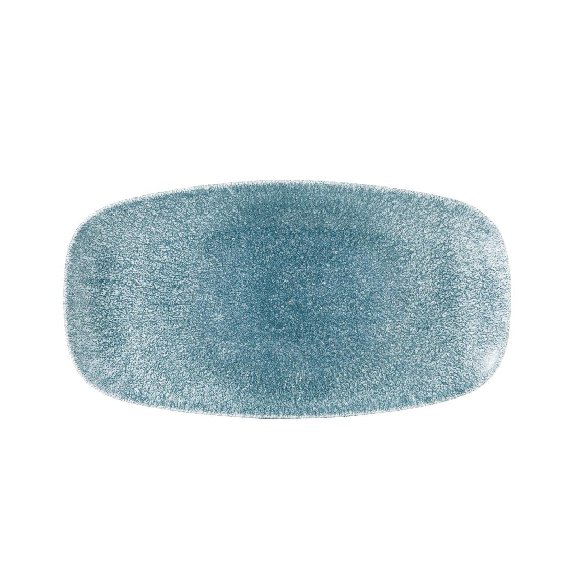Churchill Studio Prints Raku Oblong Plate 355mm (6 Pack) Topaz Blue (Pack of 6) • PAS-DE880