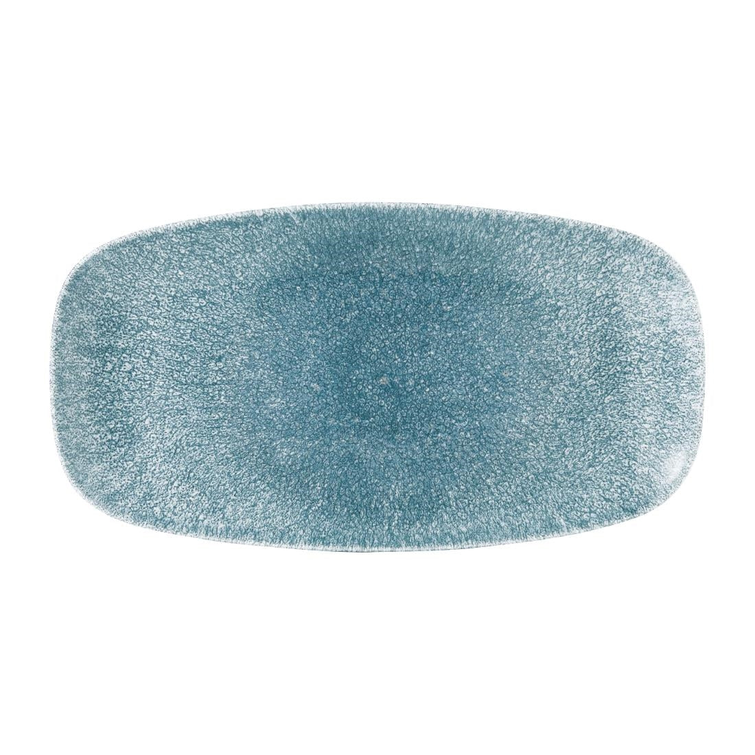 Churchill Studio Prints Raku Oblong Plate Topaz Blue 298mm (12 Pack) • PAS-DE881