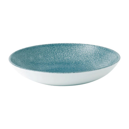 Churchill Studio Prints Raku Round Coupe Bowl Topaz Blue 182mm (12 Pack) • PAS-DE889