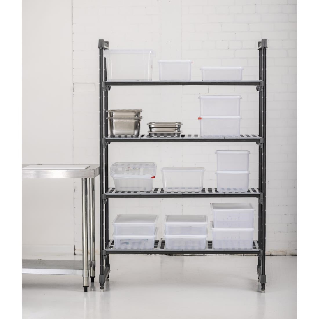Cambro Camshelving Basics 4 Tier Shelving Starter Unit - 1830x1220x540mm • PAS-DE905