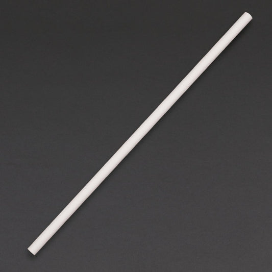 Fiesta Compostable Paper Straws White 6mm (250 Pack) (Length: 210mm | Pack Quantity: 250) • PAS-DE925