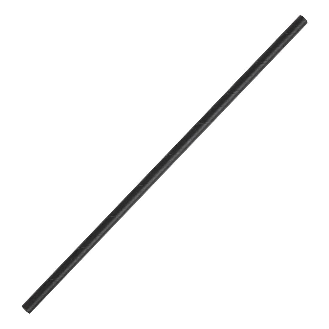Fiesta Compostable Paper Straws Black 6mm (250 Pack) (Length: 210mm | Pack Quantity: 250) • PAS-DE926