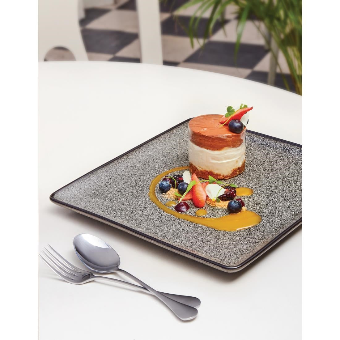 Olympia Mineral Square Plate - 268mm 10 1/2" (4 Pack) • PAS-DF173