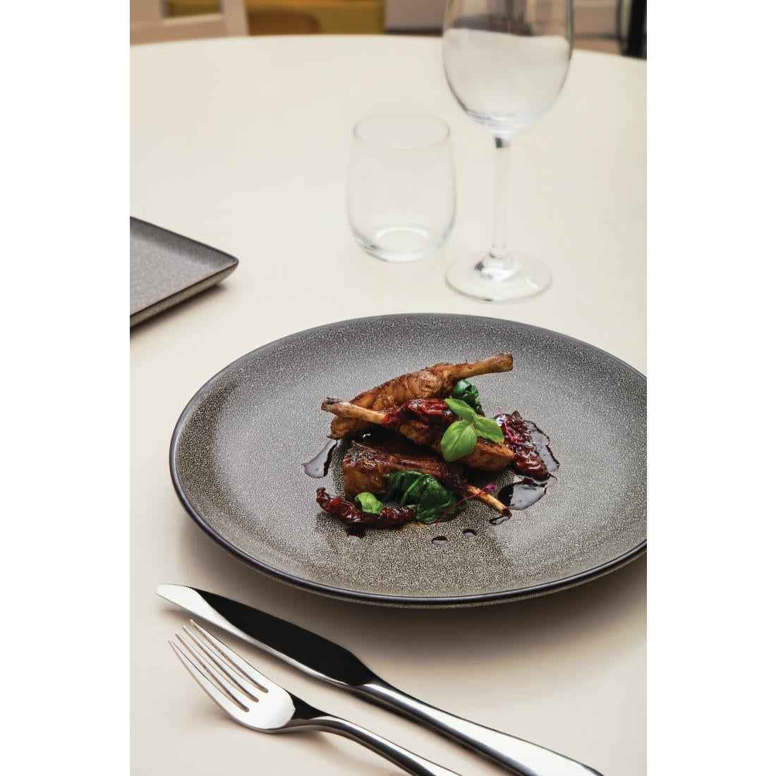Olympia Mineral Flat Coupe Plate - 228mm 9" (6 Pack) • PAS-DF183