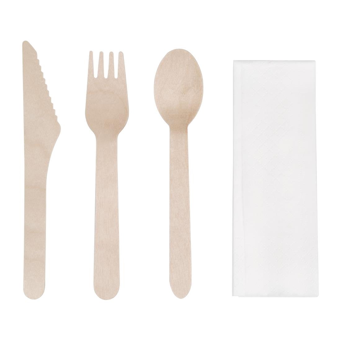 Fiesta Compostable Wooden Cutlery Meal Pack (250 Pack) (Pack of 250) • PAS-DF422