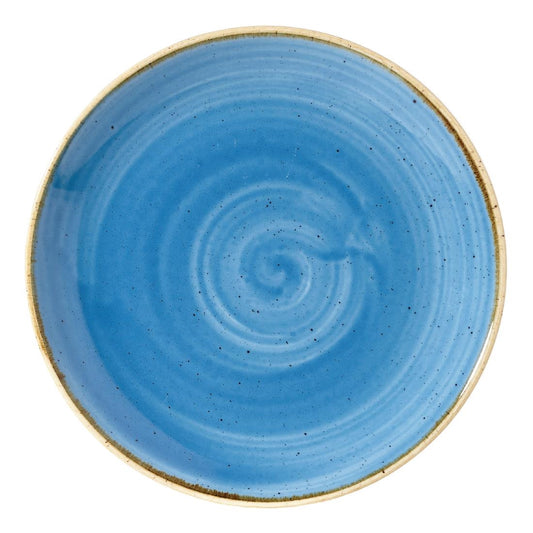 Churchill Stonecast Round Coupe Plate Cornflower Blue 165mm • PAS-DF767