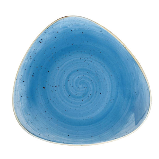 Churchill Stonecast Triangle Plate Cornflower Blue 229mm (12 Pack) • PAS-DF770