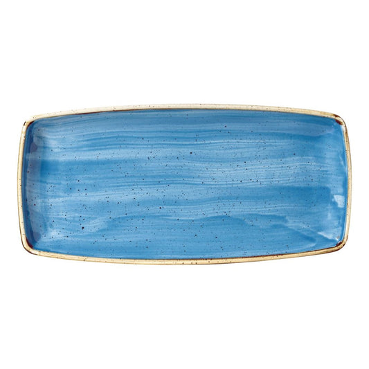 Churchill Stonecast Rectangular Plate Cornflower Blue 295 x 150mm • PAS-DF772