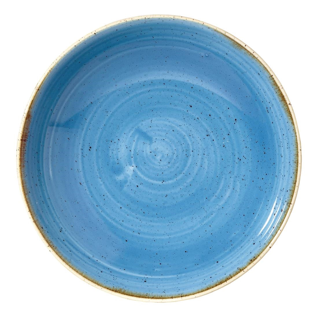 Churchill Stonecast Round Coupe Bowl Cornflower Blue 248mm • PAS-DF776