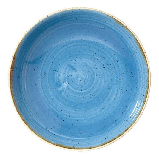 Churchill Stonecast Round Coupe Bowl Cornflower Blue 184mm • PAS-DF777