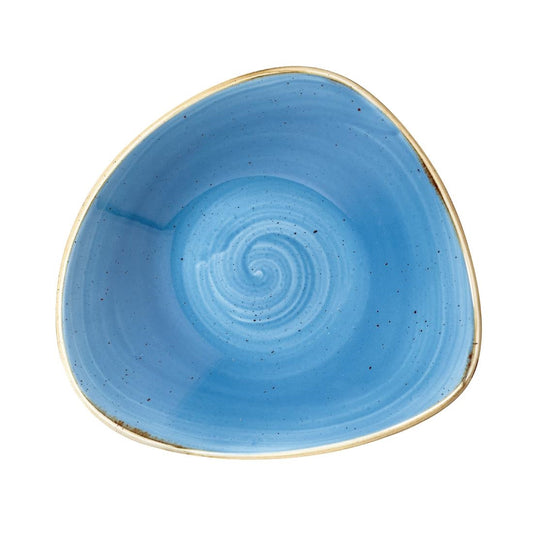 Churchill Stonecast Triangle Bowls Cornflower Blue 235mm (12 Pack) • PAS-DF778