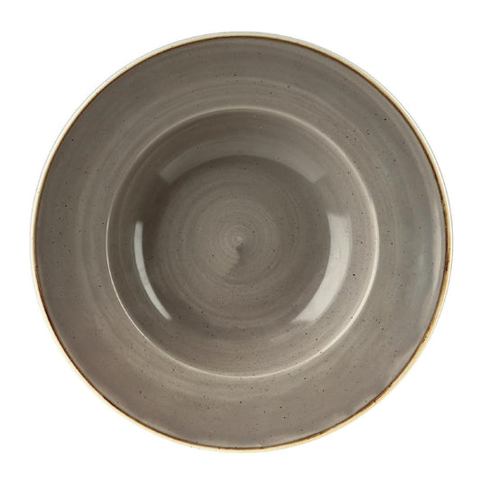 Churchill Stonecast Round Wide Rim Bowl Peppercorn Grey 280mm • PAS-DF796
