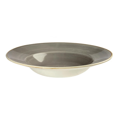 Churchill Stonecast Round Wide Rim Bowl Peppercorn Grey 280mm • PAS-DF796