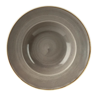 Churchill Stonecast Round Wide Rim Bowl Peppercorn Grey 240mm • PAS-DF797