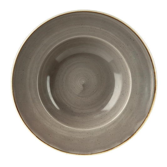 Churchill Stonecast Round Wide Rim Bowl Peppercorn Grey 240mm • PAS-DF797