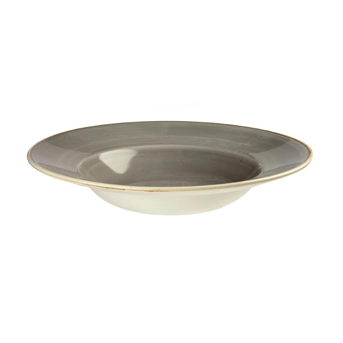 Churchill Stonecast Round Wide Rim Bowl Peppercorn Grey 240mm • PAS-DF797