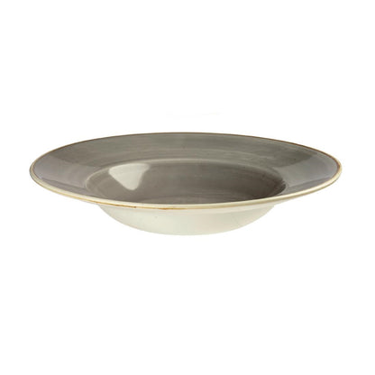 Churchill Stonecast Round Wide Rim Bowl Peppercorn Grey 240mm • PAS-DF797