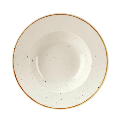 Churchill Stonecast Round Wide Rim Bowl Barley White 280mm • PAS-DF798