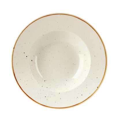Churchill Stonecast Round Wide Rim Bowl Barley White 240mm • PAS-DF799