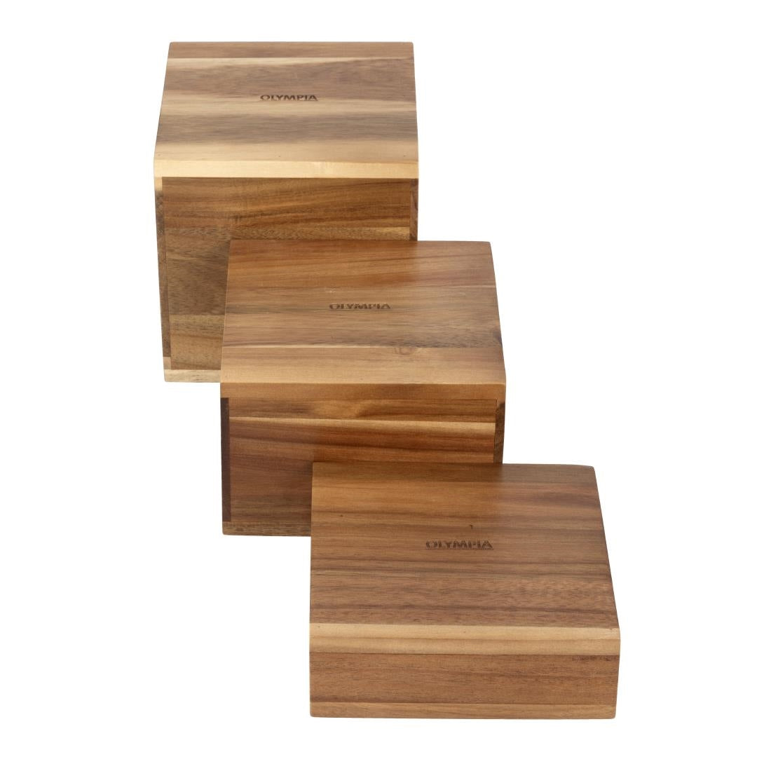 Olympia Acacia Riser Blocks 50/100/150(H)mm (Set of 3) • PAS-DF875