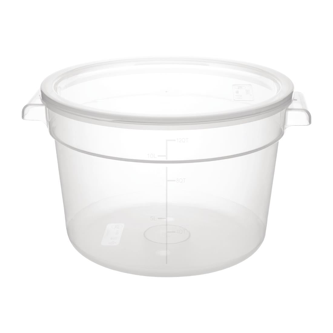 Vogue Polypropylene Round Food Storage Container 10Ltr • PAS-DJ961